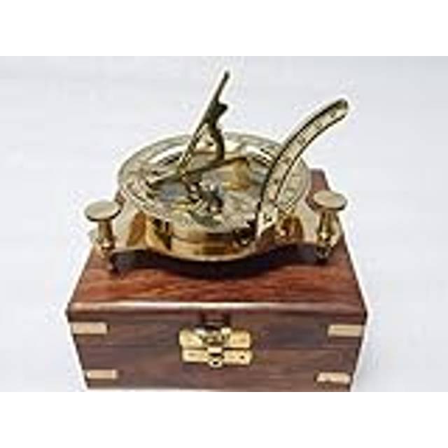 "Nautical 3"" Brass compass sundial maritime nautical vintage antique nautical sundial compass"