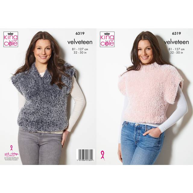 Slipovers in King Cole Velveteen (6319)