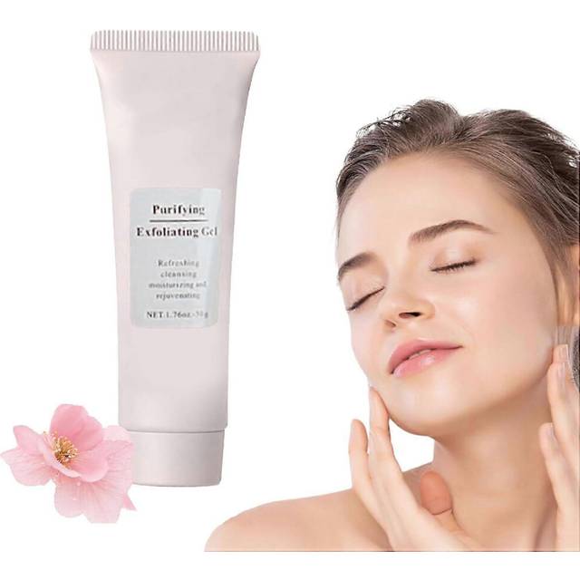 (1 Pcs) Purifying Exfoliating Gel, Bamboo Charcoal Blackhead, Exfoliating Gel, Deep Cleansing Moisturizing Facial Exfoliator for All Skin