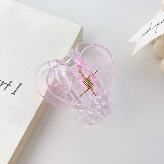(Light Pink) Chic Handmade Plastic Hair Claw Ideal For Bathing And Everyday Use For Women
