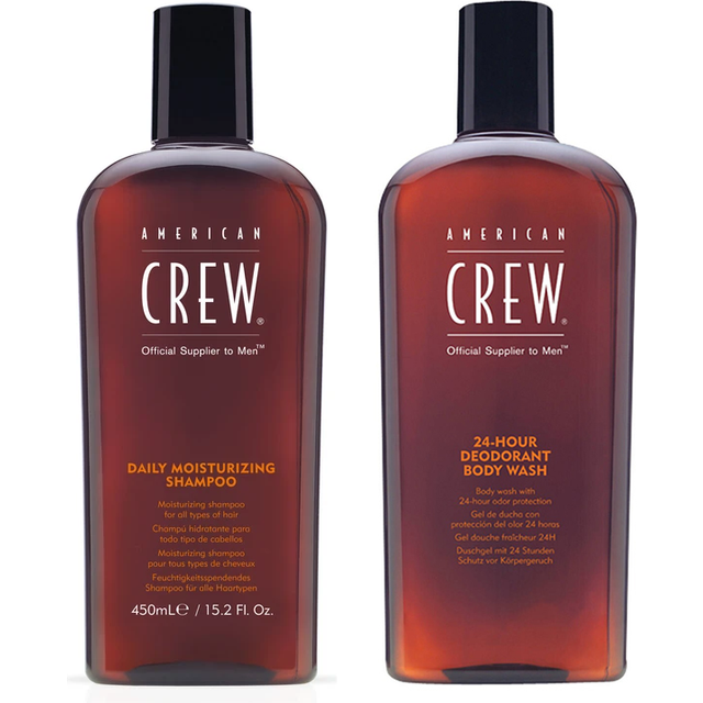 American Crew Daily Moisturizing Shampoo 450ml and Deodarent Body Wash 450ml