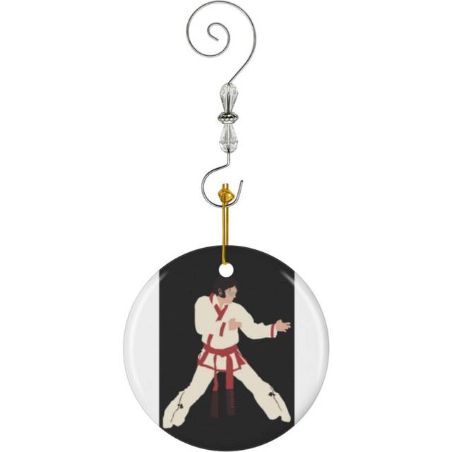 (Elvis Presley Elvis Fu Perfect Gift-8109) Christmas Ornaments Ceramic Charm with Hook Crystal Handmade Xmas Tree Decorations KeepsakeÂStocking Stuff