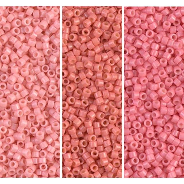 Miyuki Delica Seed Beads Bundle: Size 11/0  Duracoat Opaque Lychee (DB