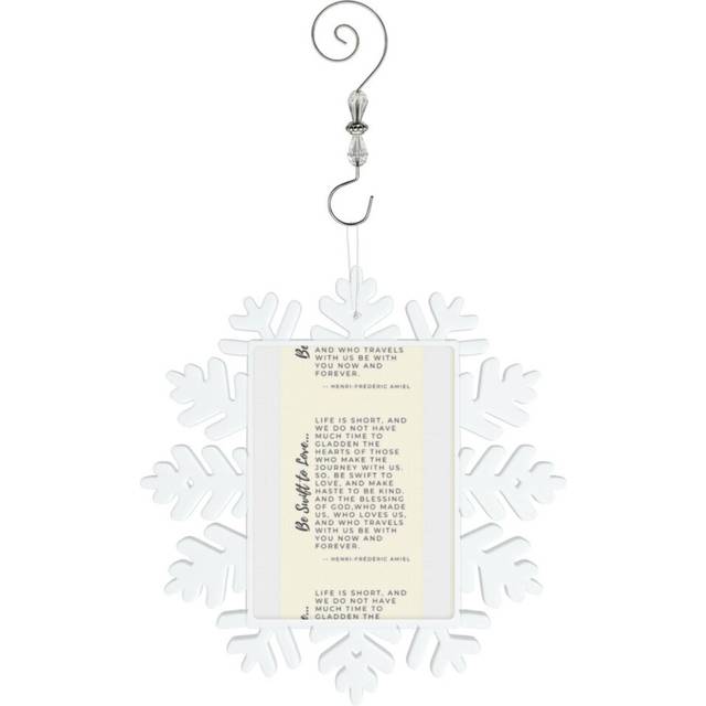 (Be Swift To Be Kind Episcopal Prayer Word Design By Christie Olstad=3815) Christmas Ornament Snowflake Tree Decoration Car Hanging Charm Gift with Ho