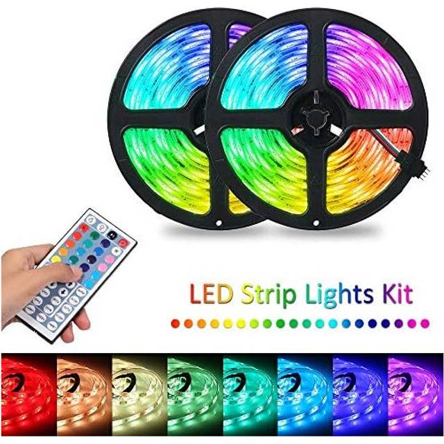 Tomshine Led Strips Lights 10M 300LEDs 5050 RGB SMD Colour Changing LED Lighting Strips with 44-Keys Ir Remote Controller Ip65 Waterproof