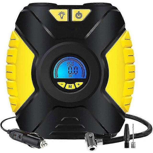 (As show, One size) digital car tyre inflator air tool portable air compressor car tyre pump automatic 12v electric air pump tyre inflation with tyre