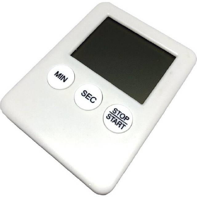 Kitchen Digital LCD Magnetic Timer Countdown Count Cooking Alarm Clock Down-White