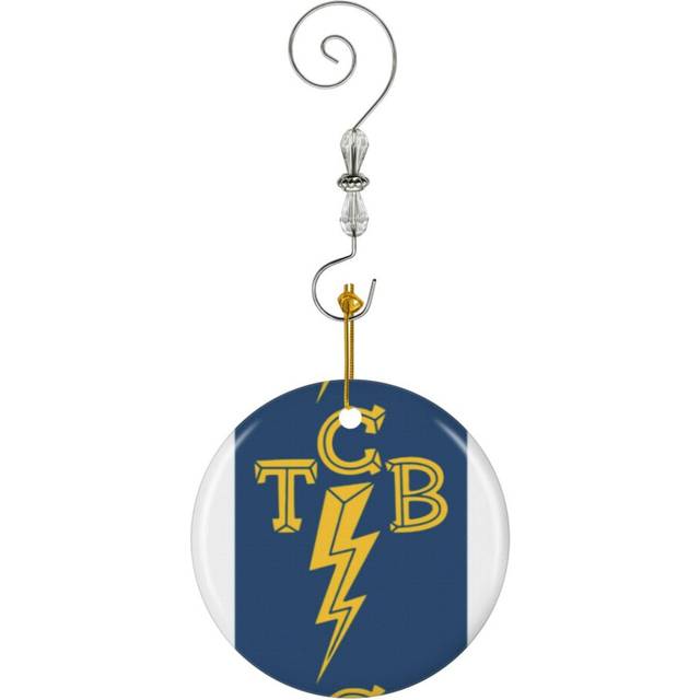 (Elvis - The King Of Rock N Roll TCB-882) Christmas Ornaments Ceramic Charm with Hook Crystal Handmade Xmas Tree Decorations KeepsakeÂStocking Stuffe