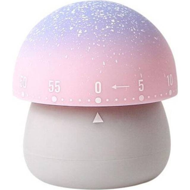 (grey) Mechanical Kitchen Timer Cute Mushroom Timer For Kids 60 Minutes Manual Countdown Timer For Home Study Cooking Tool