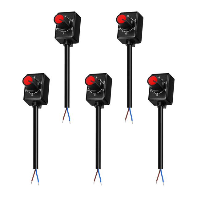 5PCS DC0/1-10V Knob LED Dimmer,Low Voltage Passive Dimmer PWM Dimming