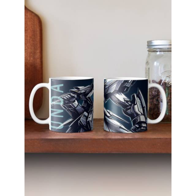 (Japanese giant Robot Samurai anime-7928) Coffee Mugs 11oz Modern digital pattern design with different summer fruits 3 Ceramic Mug Cute Novelty Chris