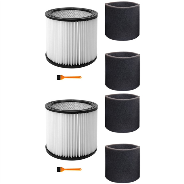2X Replacement HEPA Filter for 90304 90350 5 Gallon and Large Wet & Dry Vacuum Cleaner Accessories