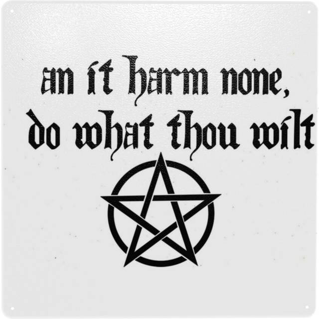 "(AN IT HARM NONE, DO WHAT THOU WILT =8422) Metal Tin Sign 12x12"" Wall DÃ©cor Cafe Bar Beer Pub Signs Christmas Gift"