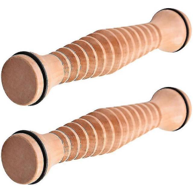 (As show, One size) 2pcs Wooden Foot Sole Roller Massager Foot Care Relaxation And Relief Massager