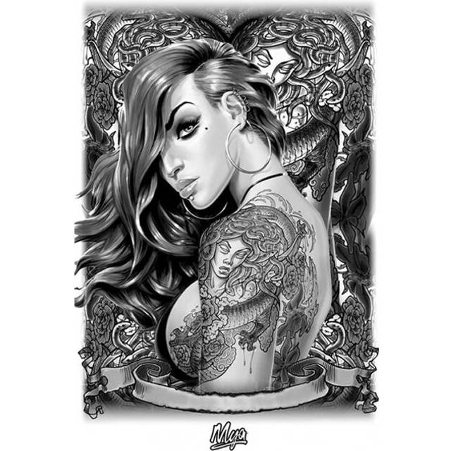 Posterazzi  Mya - Tattoo Poster Print - 24 x 36 in.