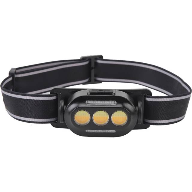 Chronus COB LED Headlamp High Brightness Multifunctional Portable Rechargeable Headlight with Indicators for Camping Fishin(Black)