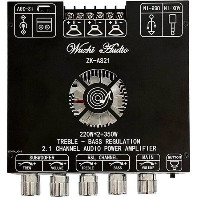 2.1 Channel Bluetooth 5.0 Digital Amplifier Board Module High-low Tone Subwoofer 220W*2+350W