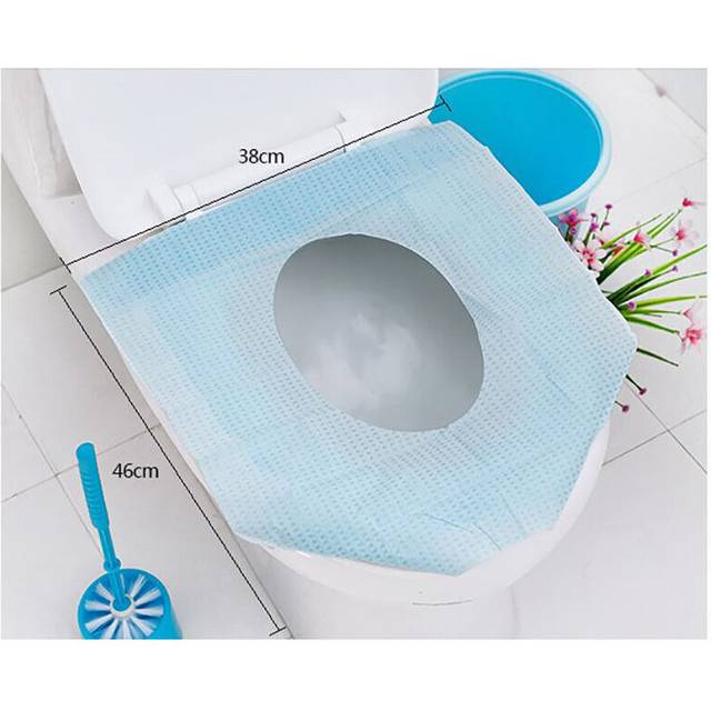 Disposable Toilet Seat Cover Waterproof toilet Seat cover travel essential-Blue