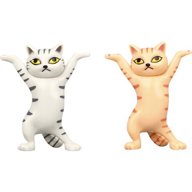 (01 05, 1pc random color) 1/2/3/4/5PCS Desk Cat Pen Bookshelf Holder Earphone Holder Coffin Cat
