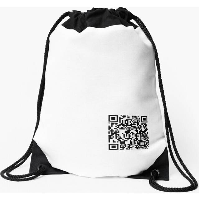 Drawstring Bag Rick Roll QR Code Small Sport Gym Shoe Backpack