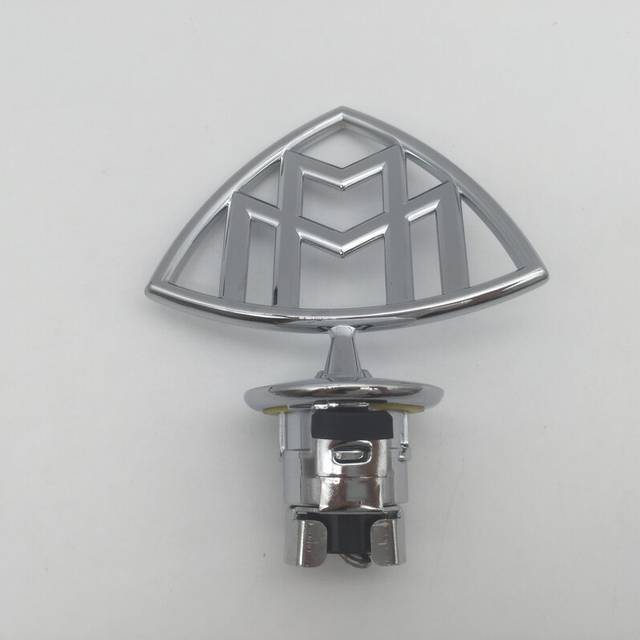 (front silver) 1pcs 3D for Maybach car letters front hood bonnet emblem rear tail Trunk