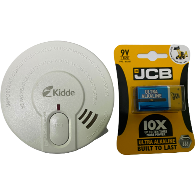 ORIGINAL KIDDE SMOKE DETECTOR ALARM 29FR + ALTRA ALKALINE BATTERY