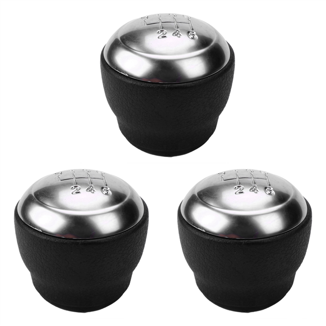 3X 6 Speed Car Mt Leather Gear Shift Knob Lever Shifter Handle Stick for K5