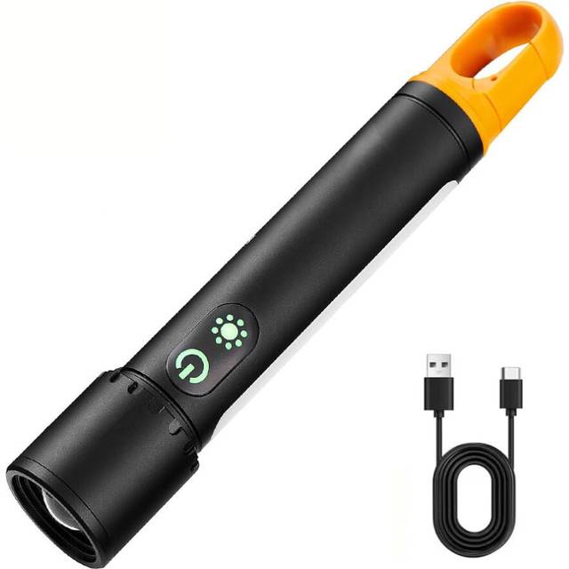 Chronus LED Camping flashlight 3500 lumens COB side light Camping light USB rechargeable outdoor hiking fishingTelescopic zoom COB Grill light is