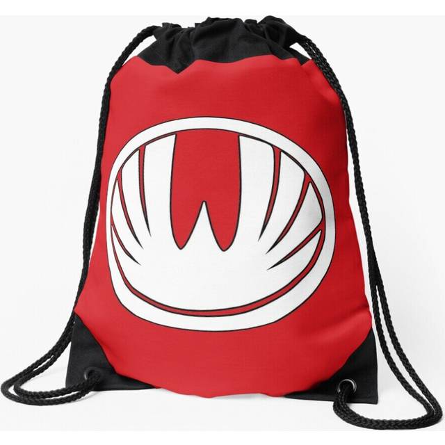 Drawstring Bag Red Wind Ranger - Ninja Storm Sport Gym Shoe Backpack