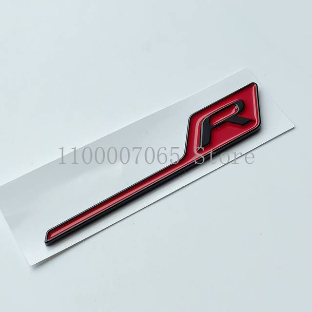 (R badge(red base), Rear star X290 4door) Glossy Black Letters GT GTS V8 Biturbo Top ABS Emblem for Mercedes Benz