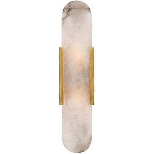 (As show, One size) Modern Minimalist Design Art Wall Light Postmodern Iron Gold Black Wall Sconce Creative Marble Wall Lamp Fixture Bedroom Bathroom
