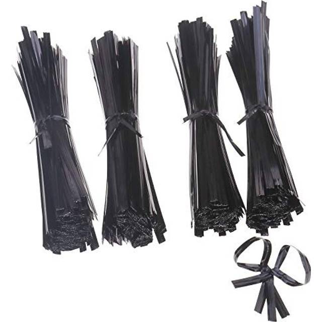 Black Plastic Coated Wire Ties Twist Ties 150mm General Use, 1000pcs