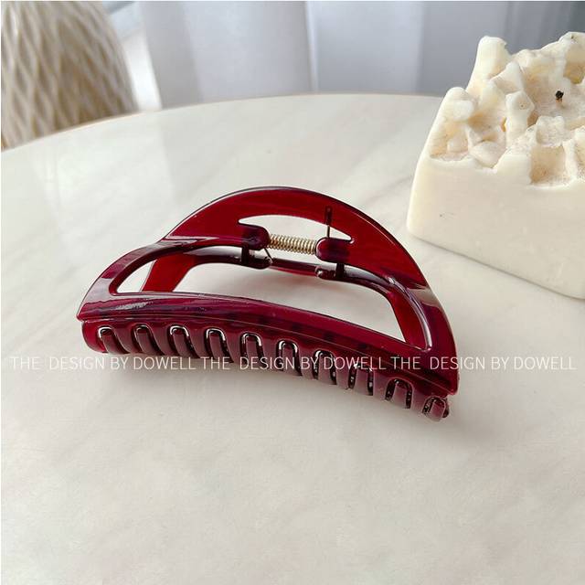 (Purple Red) Fashionforward Large Shark Claw Clip Ideal For Elegant Updos And Stylish Looks
