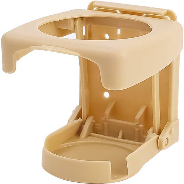 (beige) Portable Car Cup Holder Air Outlet Mount Stand Drinks Holder Water Bottle