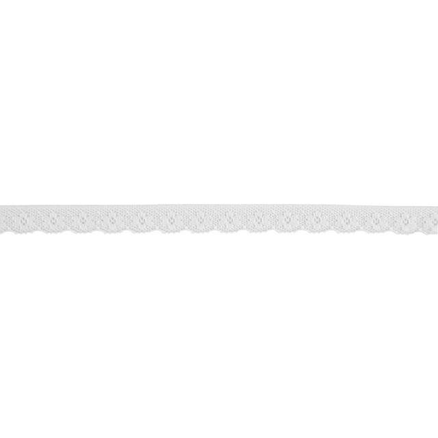 Minerva 15mm Nylon Lace Trim White - per metre