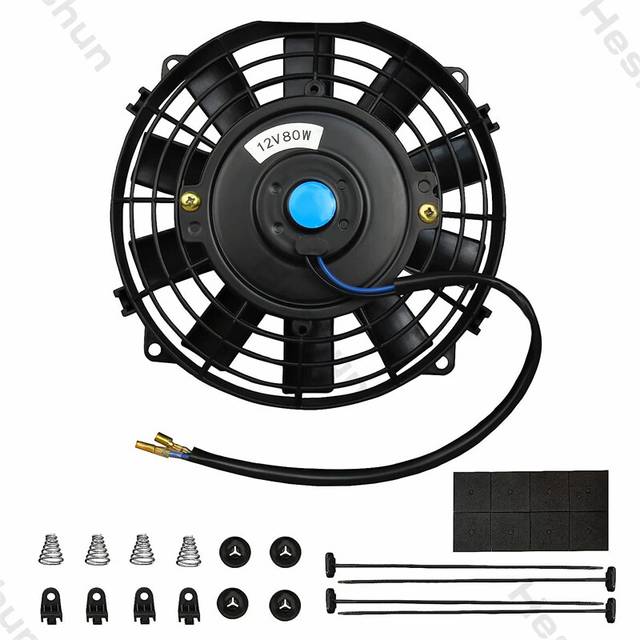 "LBQ 7"" Electric Radiator Cooling Fan Assembly Kit High Performance Cooling"