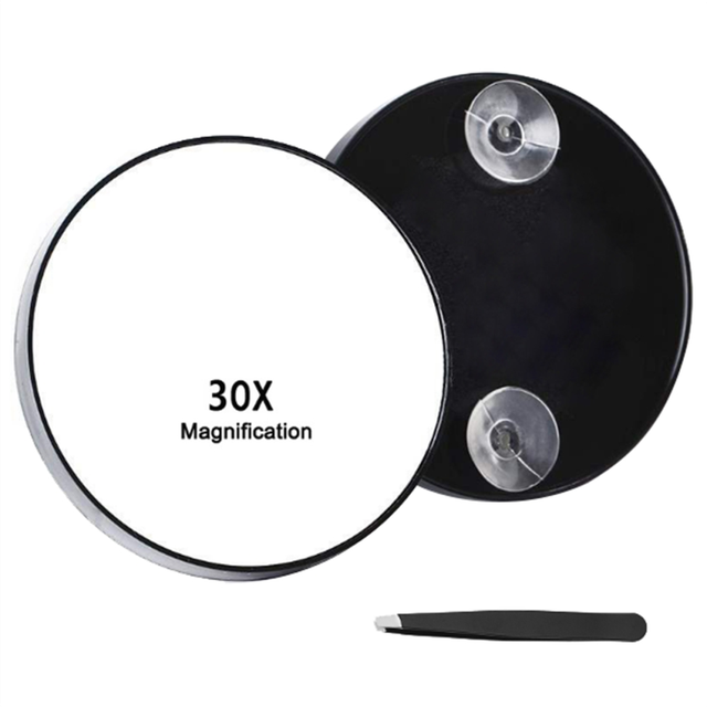 Magnifying Mirror with Suction Cup Durables Travel Makeup 30X