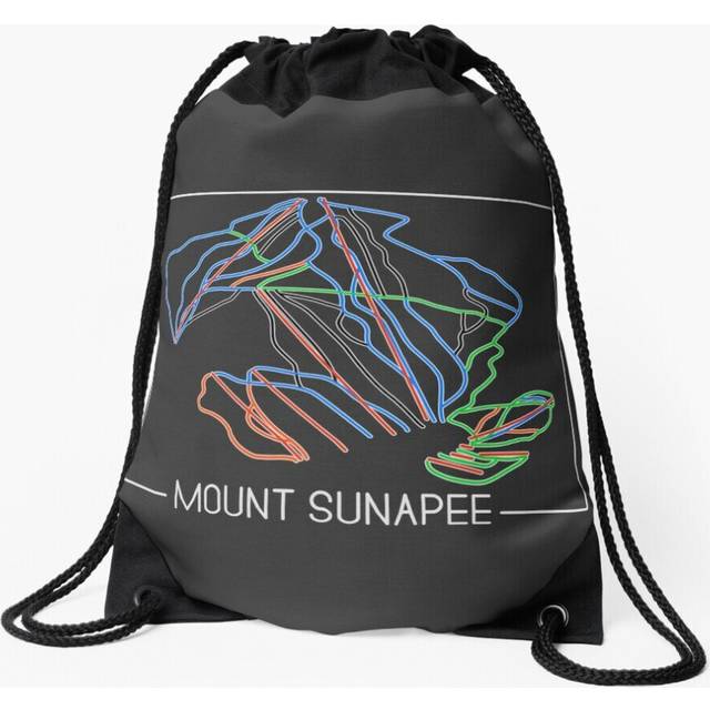Drawstring Bag Mount Sunapee Trail Rating Map Sport Gym Shoe Backpack