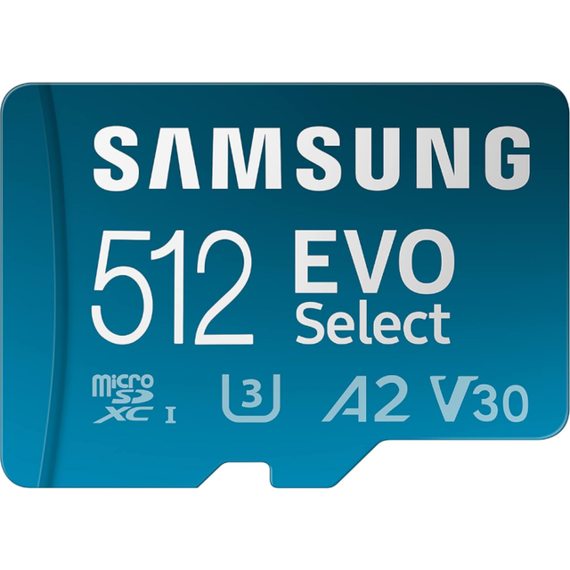 SAMSUNG MEMORY CARD MICRO SD EVO SELECT WITH ADAPTER 160MB/S) 512GB