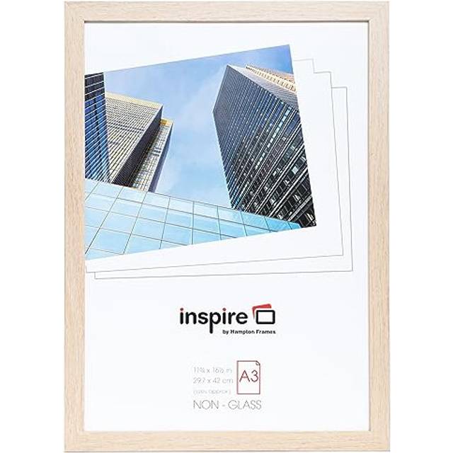 OSLO A3 (30x42cm) Natural Wood Effect Picture Poster Photo Frame Plexi (Non-Glass) OSLA3NG