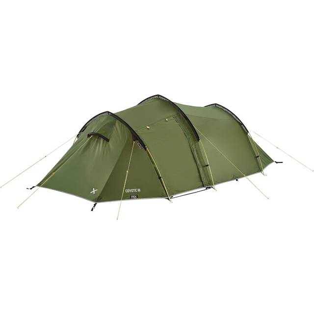 OEX Coyote III Tent for 3 People with Porch and Separate Bedroom, 3 Man, Compact, Lightweight, Tunnel, Easy to Pitch, Backpacking,