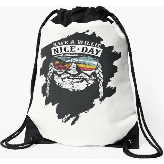 Drawstring Bag Have a Willie Nice Day, Willie Nelson Sport Gym Shoe Backpack