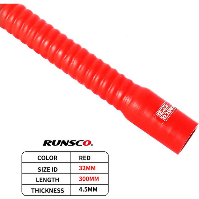 (30CM-RD-ID 32mm) ID 32 34 36 38 51mm Flexible Silicone Hose Radiator Tube Pipe For BMW Air Intake High Pressure Rubber Joiner Pipe Length 30cm