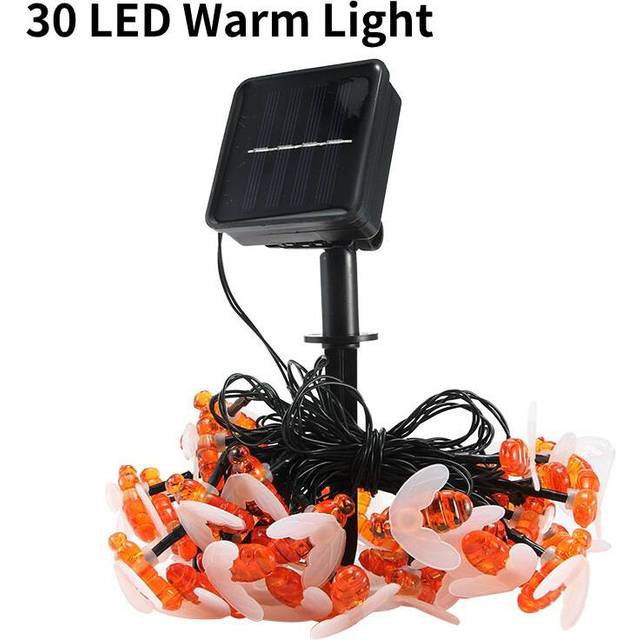 (30 LED) Solar Garden Lights Honey Bee Fairy String Lights 8 Mode Outdoor Lamp Decoration
