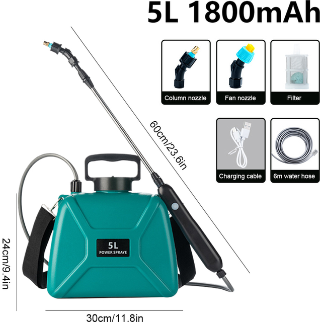 (Set Q) Shoulder-Type Electric Pesticide Sprayer 5L/8L 1800mAh/ Spray Garden Power Tool Comes With Bucket USB Charging
