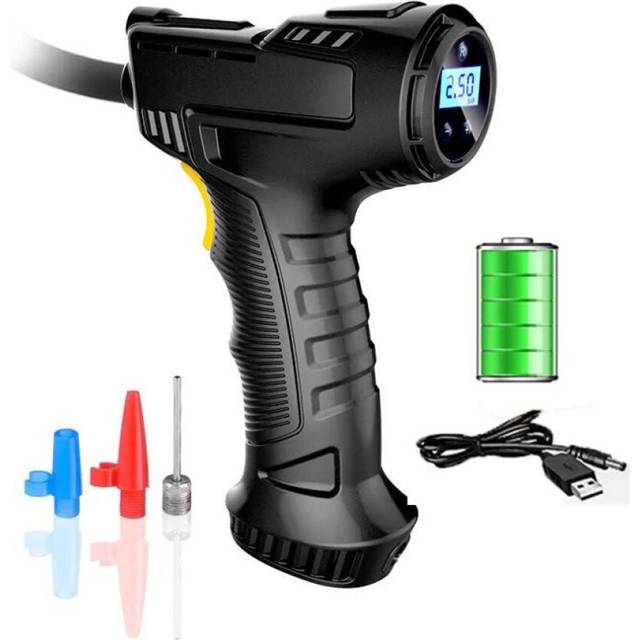 (Wireless Digital) 120w Car Air Compressor Portable Air Pump Usb Rechargeable Wireless/wire Inflatable Pump Digital Car Tire Inflator For Car Bicycle