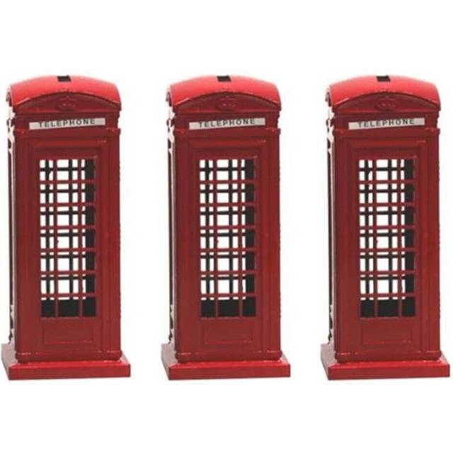 Telephone Booth Piggy Bank Souvenir Great Gift 15cm