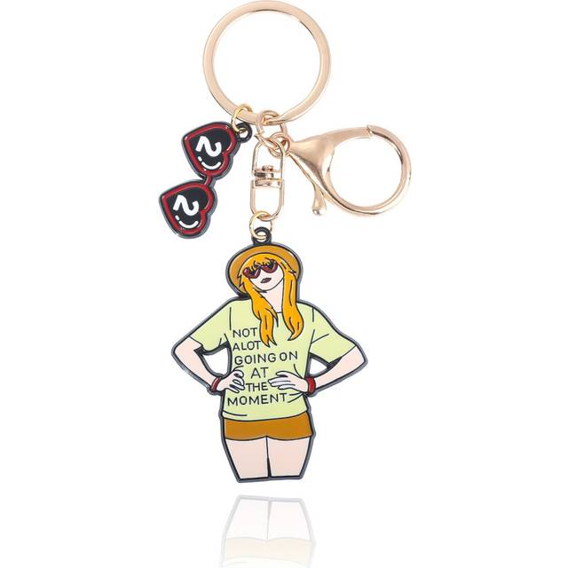 (Style E) Taylor Swift Pattern Key Chain Heart Shape Bag Pendant Decoration Alloy Material
