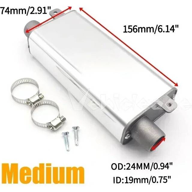 24mm Muffler Silencer S Curved Air Diesel Parking Heater Exhaust Pipe