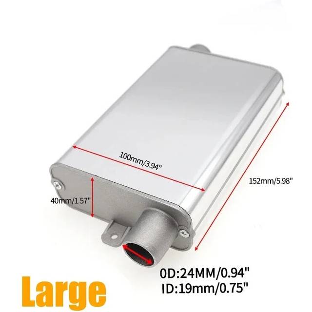 24mm Muffler Silencer S Curved Air Diesel Parking Heater Exhaust Pipe